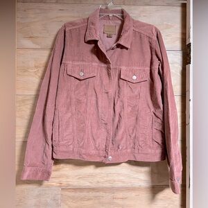 NWT American Eagle Pink Corduroy Jacket Size Large